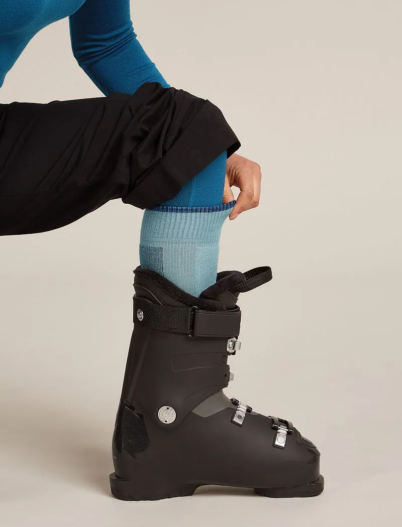 Icebreaker Merino Ski+ Medium Over The Calf Socks - Woman - Hydro/atlantis - Size S sold by Icebreaker