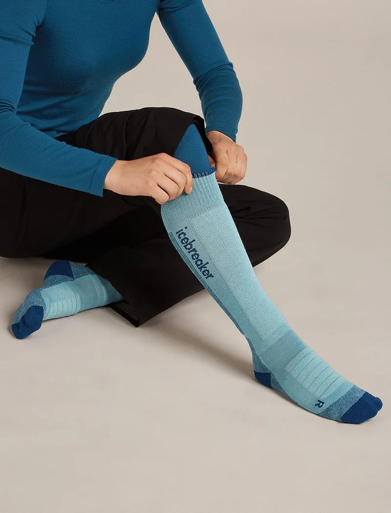 Icebreaker Merino Ski+ Medium Over The Calf Socks - Woman - Hydro/atlantis - Size S sold by Icebreaker product image thumbnail 3
