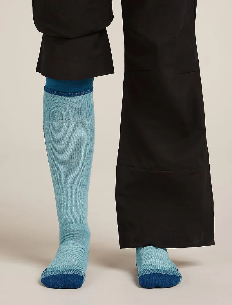 Icebreaker Merino Ski+ Medium Over The Calf Socks - Woman - Hydro/atlantis - Size S sold by Icebreaker product image thumbnail 4