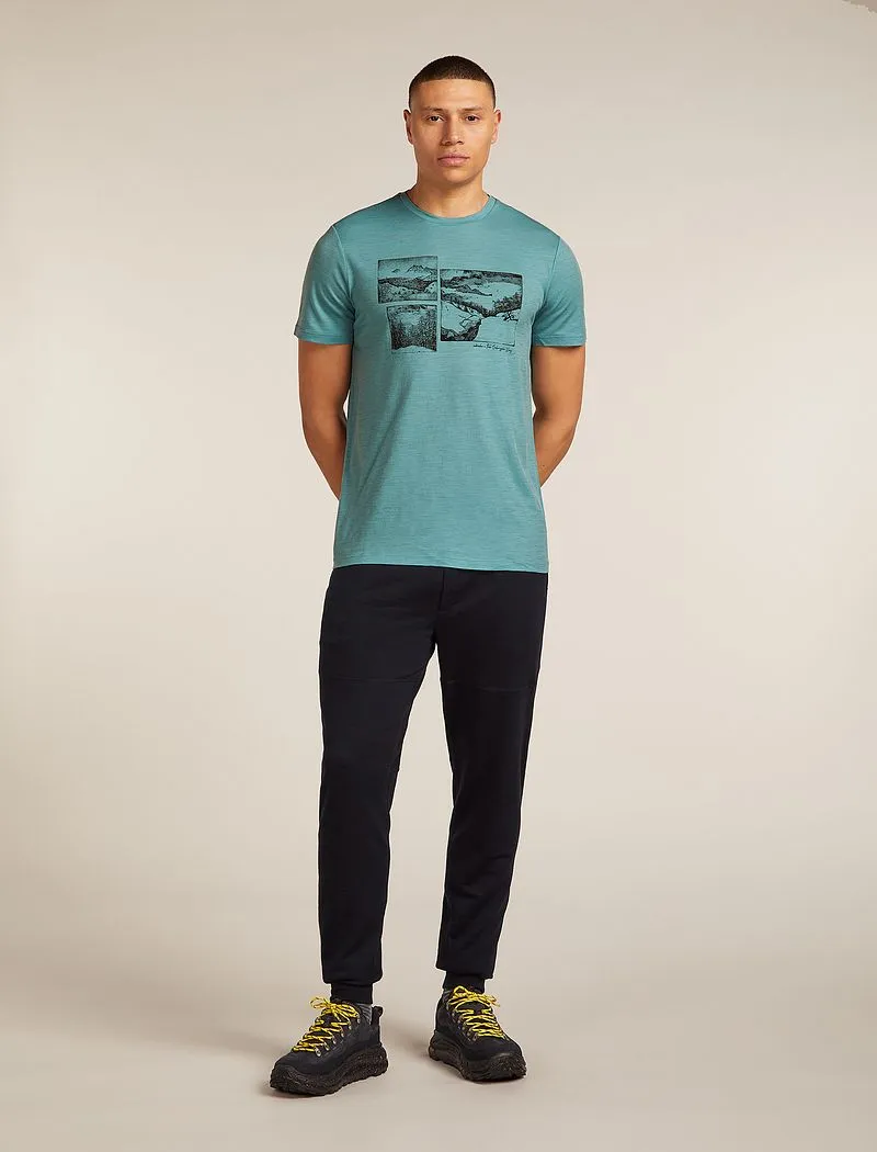 Icebreaker Merino 150 Tech Lite Short Sleeve T-Shirt The Climb - Man - Hydro - Size M sold by Icebreaker product image thumbnail 3