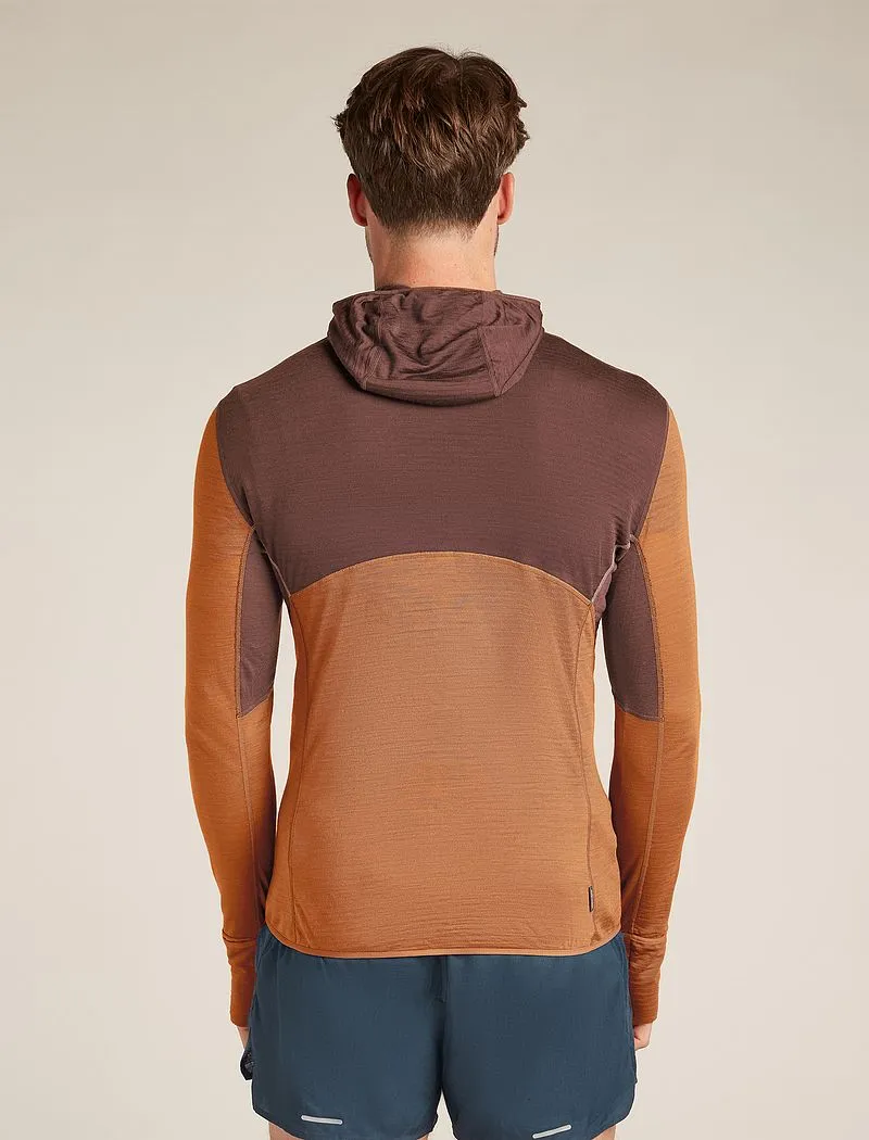 Icebreaker Merino Blend 200 Realfleece™ Descender Long Sleeve Zip Hoodie - Man - Carob/dusty Clay - Size L sold by Icebreaker product image thumbnail 3