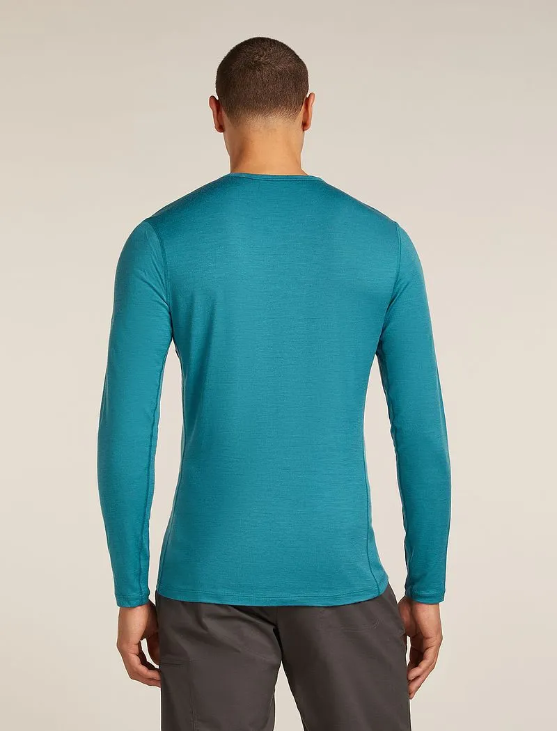 Icebreaker Merino 200 Oasis Long Sleeve Crew Thermal Top Elevation Line - Man - Topaz - Size XXL sold by Icebreaker product image thumbnail 2