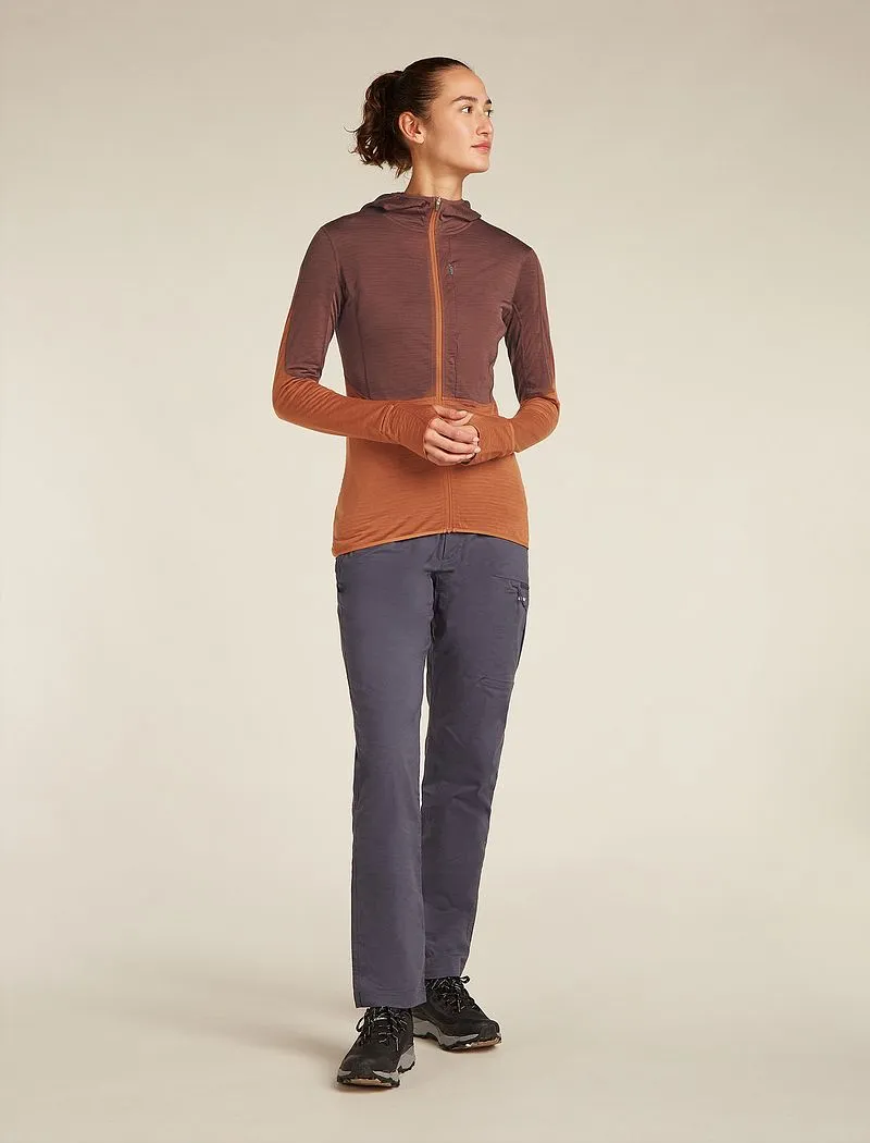 Icebreaker Merino Blend 200 Realfleece™ Descender Long Sleeve Zip Hoodie - Woman - Dusty Clay/carob - Size XL sold by Icebreaker product image thumbnail 3