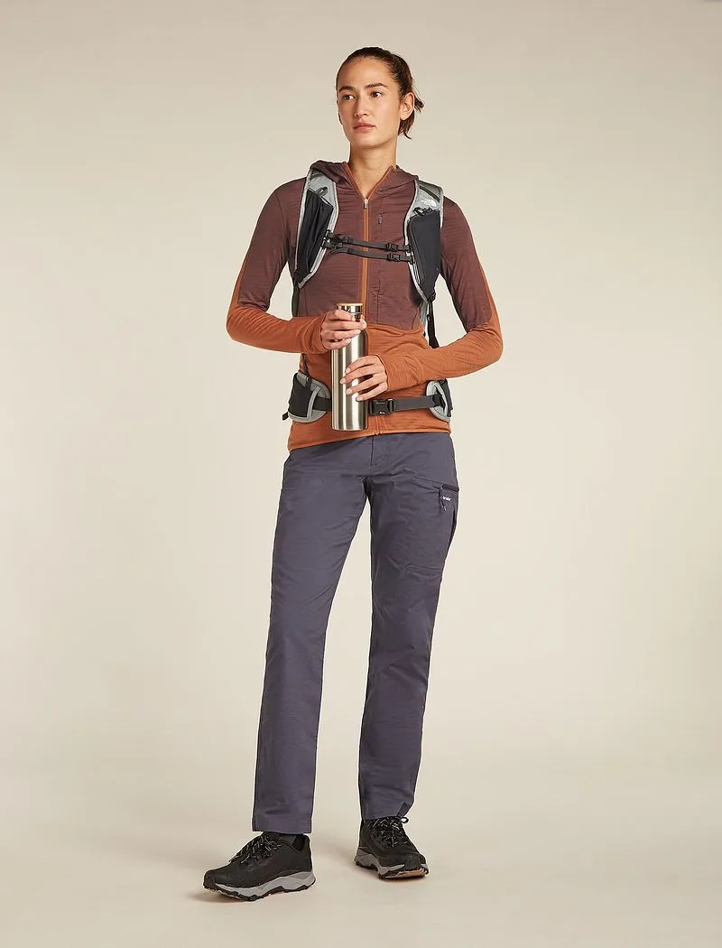 Icebreaker Merino Blend 200 Realfleece™ Descender Long Sleeve Zip Hoodie - Woman - Dusty Clay/carob - Size XL sold by Icebreaker product image thumbnail 4