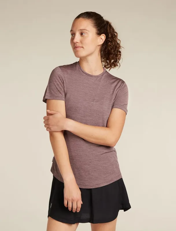 Icebreaker Merino Blend 125 Cool-Lite™ Sphere Short Sleeve T-Shirt - Woman - Carob Heather - Size M sold by Icebreaker