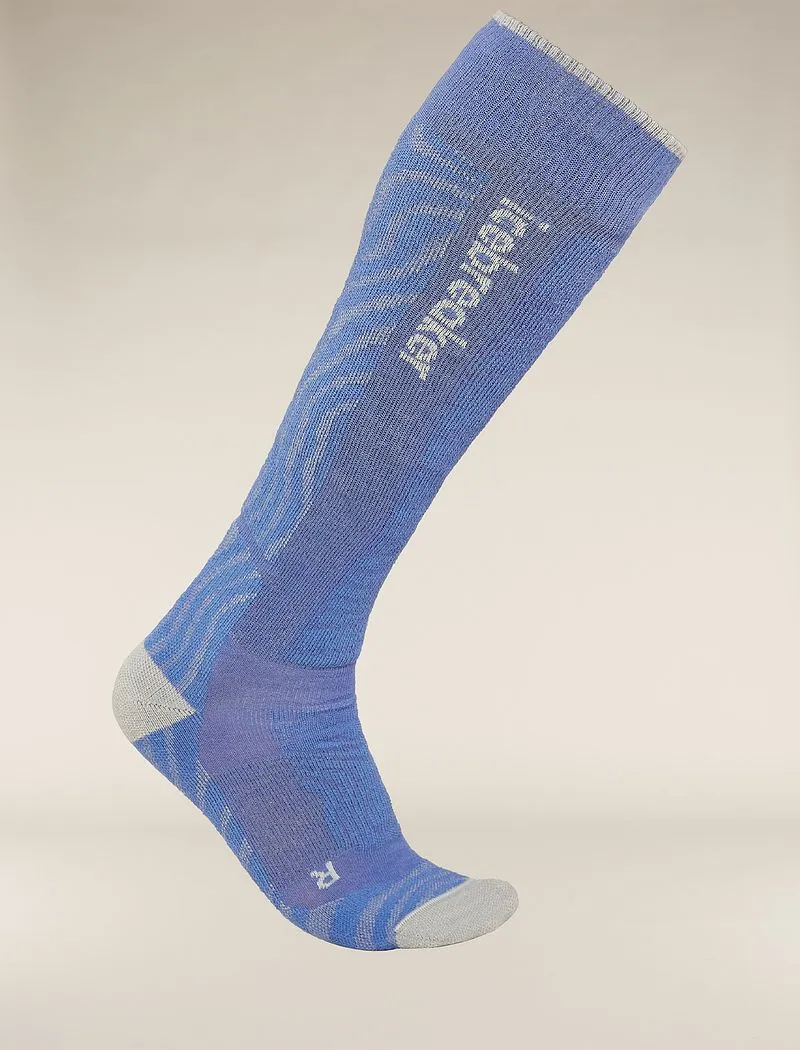 Icebreaker Merino Blend Ski+ Medium Over The Calf Mountain Contour Socks - Man - Brillant/ether - Size S sold by Icebreaker
