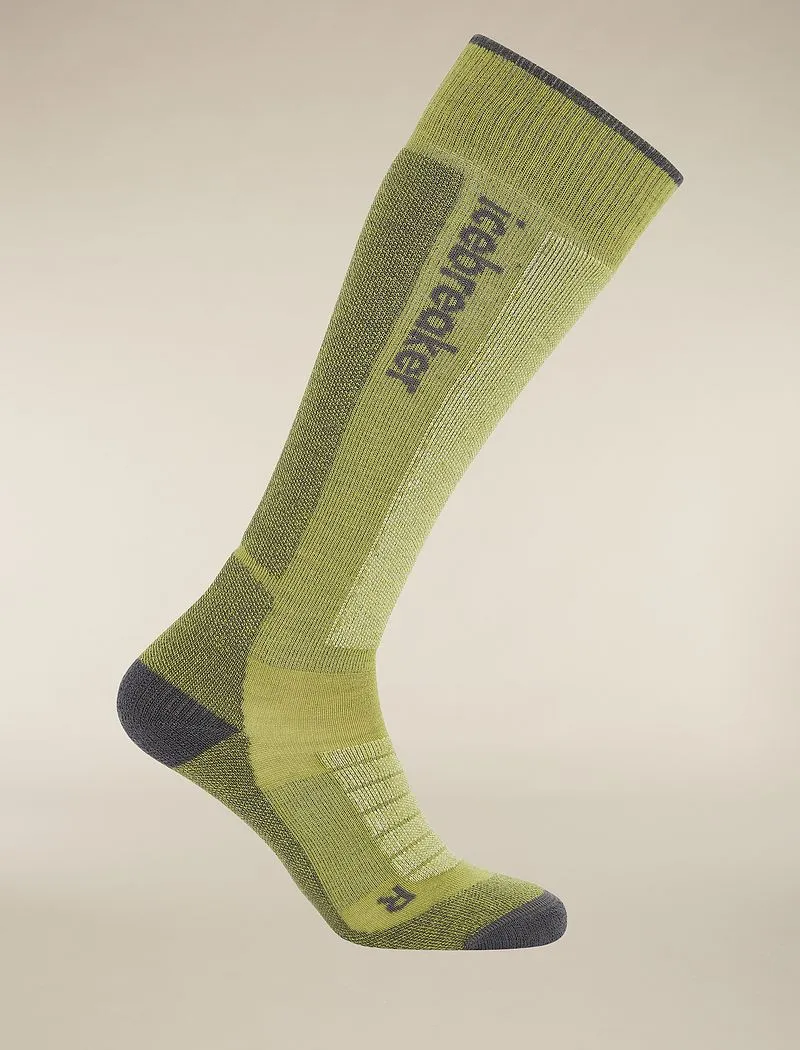 Icebreaker Merino Ski+ Medium Over The Calf Socks - Woman - Olive/obsidian - Size M sold by Icebreaker product image thumbnail 2