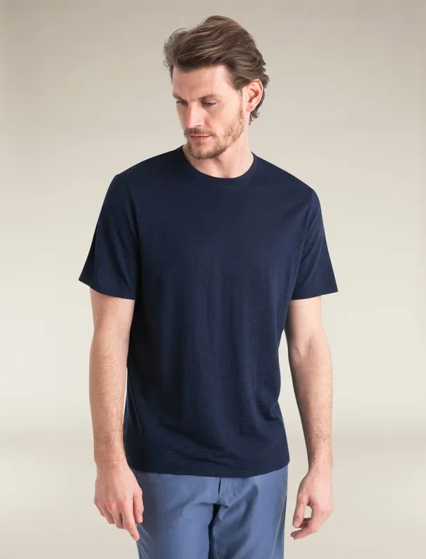 Icebreaker Merino Linen Short Sleeve T-Shirt - Man - Midnight Navy - Size S sold by Icebreaker