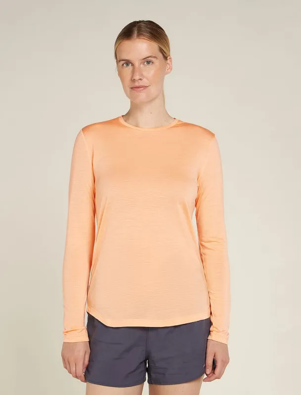 Icebreaker Merino Blend 125 Cool-Lite™ Sphere Long Sleeve T-Shirt - Woman - Sunstone - Size L sold by Icebreaker