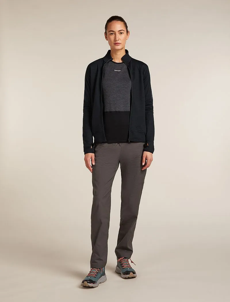 Icebreaker Merino Blend 300 RealFleece™ Descender Long Sleeve Zip Jacket - Woman - Black - Size M sold by Icebreaker product image thumbnail 3