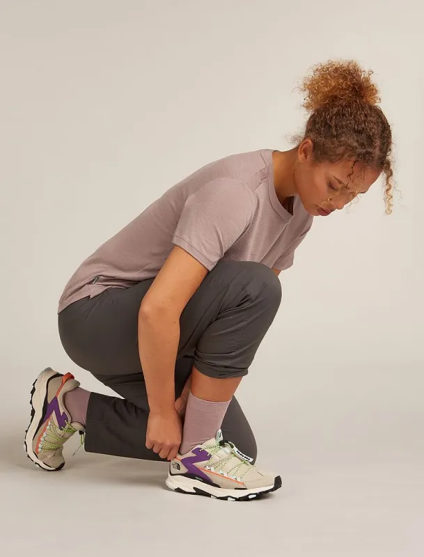 Icebreaker Merino Lifestyle Fine Gauge Crew Socks - Woman - Summit/acid Pink - Size SM sold by Icebreaker