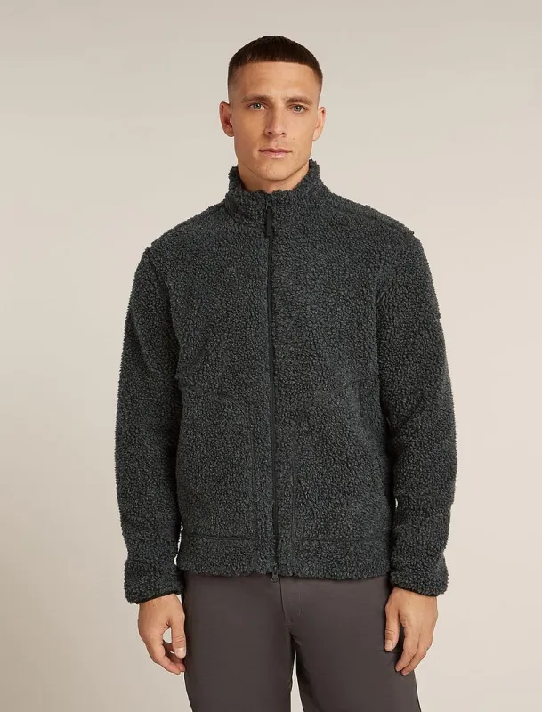 Icebreaker Merino Blend 960 RealFleece™ High Pile Long Sleeve Zip Jacket - Man - Jet Hthr/black - Size M sold by Icebreaker