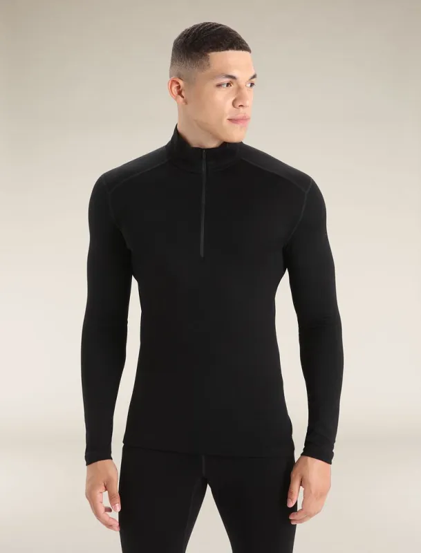 Icebreaker Merino 260 Tech Long Sleeve Half Zip Thermal Top - Man - Black - Size XL sold by Icebreaker