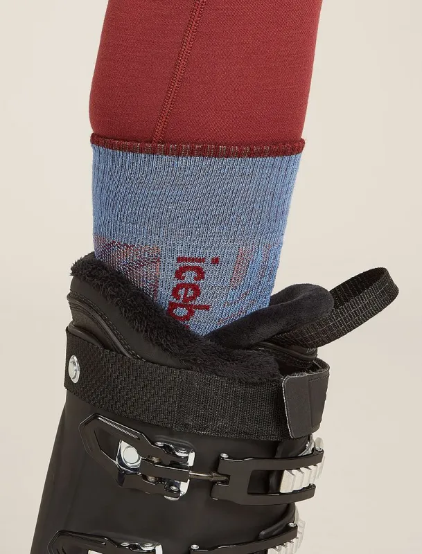Icebreaker Merino Blend Ski+ Medium Over The Calf Socks Mountain Contour - Woman - Baja - Size L sold by Icebreaker
