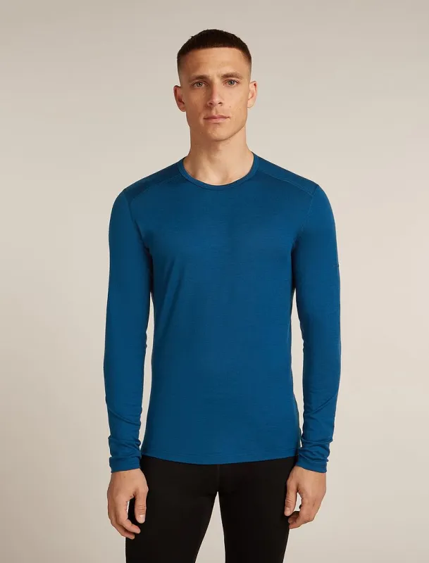 Icebreaker Merino 200 Oasis Long Sleeve Crew Thermal Top - Man - Atlantis - Size XL sold by Icebreaker