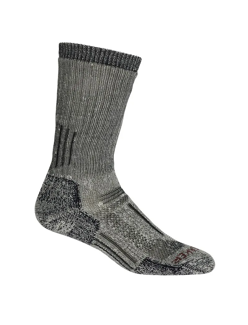 Icebreaker Merino Mountaineer Mid Calf Socks - Woman - Jet Heather/espresso - Size M sold by Icebreaker