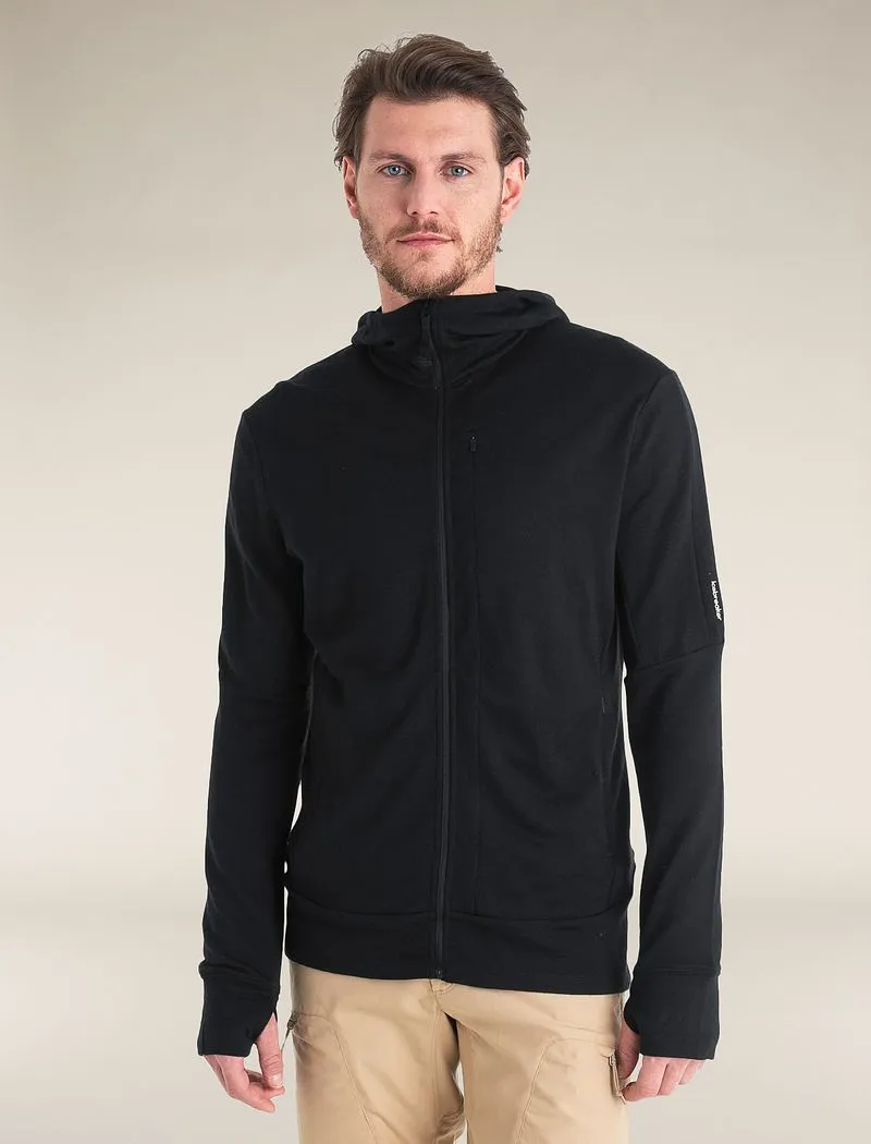 Icebreaker Merino 260 Quantum Long Sleeve Zip Hoodie - Man - Black - Size M sold by Icebreaker