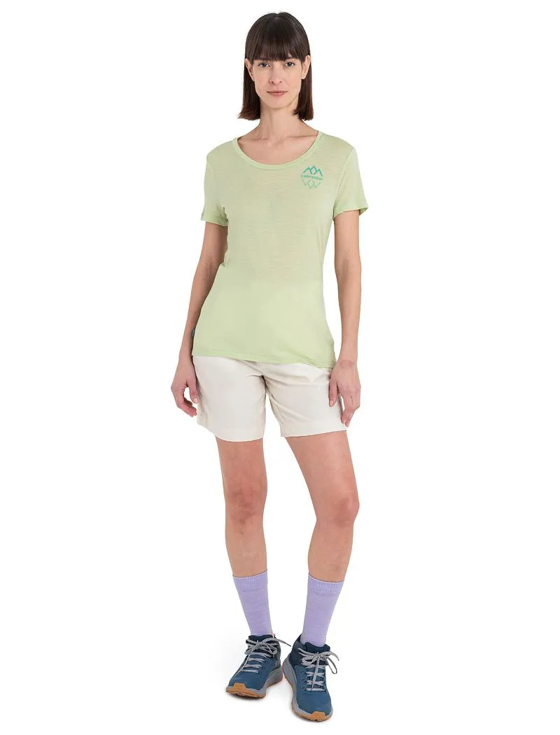Merino 150 Tech Lite Short Sleeve Scoop T-Shirt Icebreaker Logo Reflections - Woman - Glazen - Size S sold by Icebreaker product image thumbnail 3