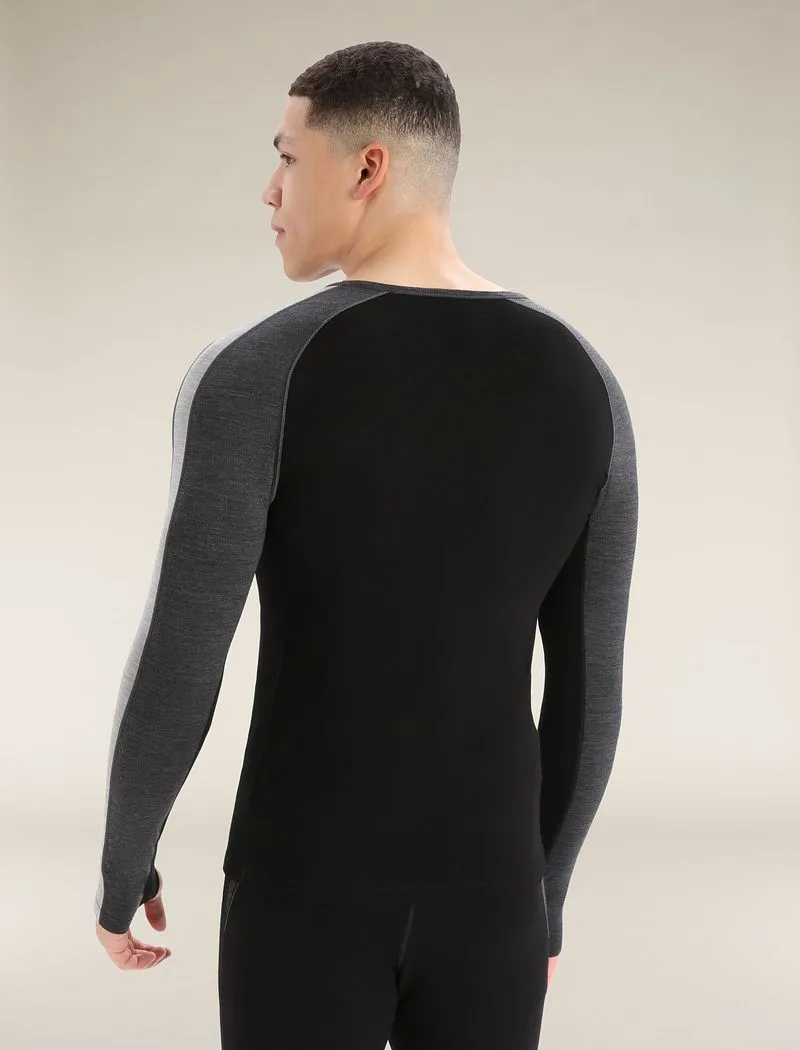 Icebreaker 200 ZoneKnit™ Long Sleeve Crew Thermal Top - Man - Jet Heather/black - Size L sold by Icebreaker product image thumbnail 2
