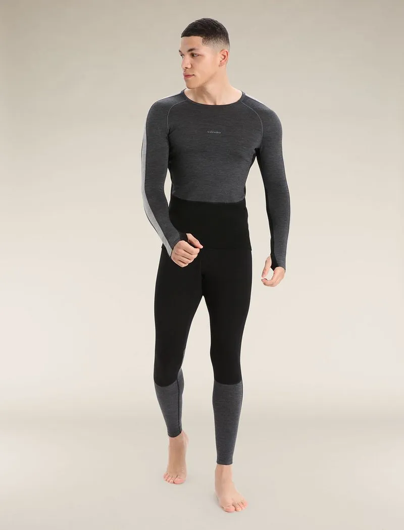 Icebreaker 200 ZoneKnit™ Long Sleeve Crew Thermal Top - Man - Jet Heather/black - Size L sold by Icebreaker product image thumbnail 3