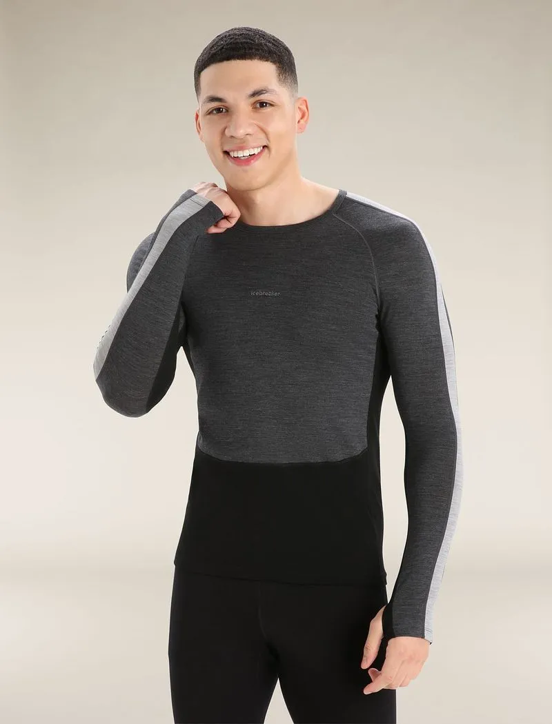 Icebreaker 200 ZoneKnit™ Long Sleeve Crew Thermal Top - Man - Jet Heather/black - Size L sold by Icebreaker product image thumbnail 4