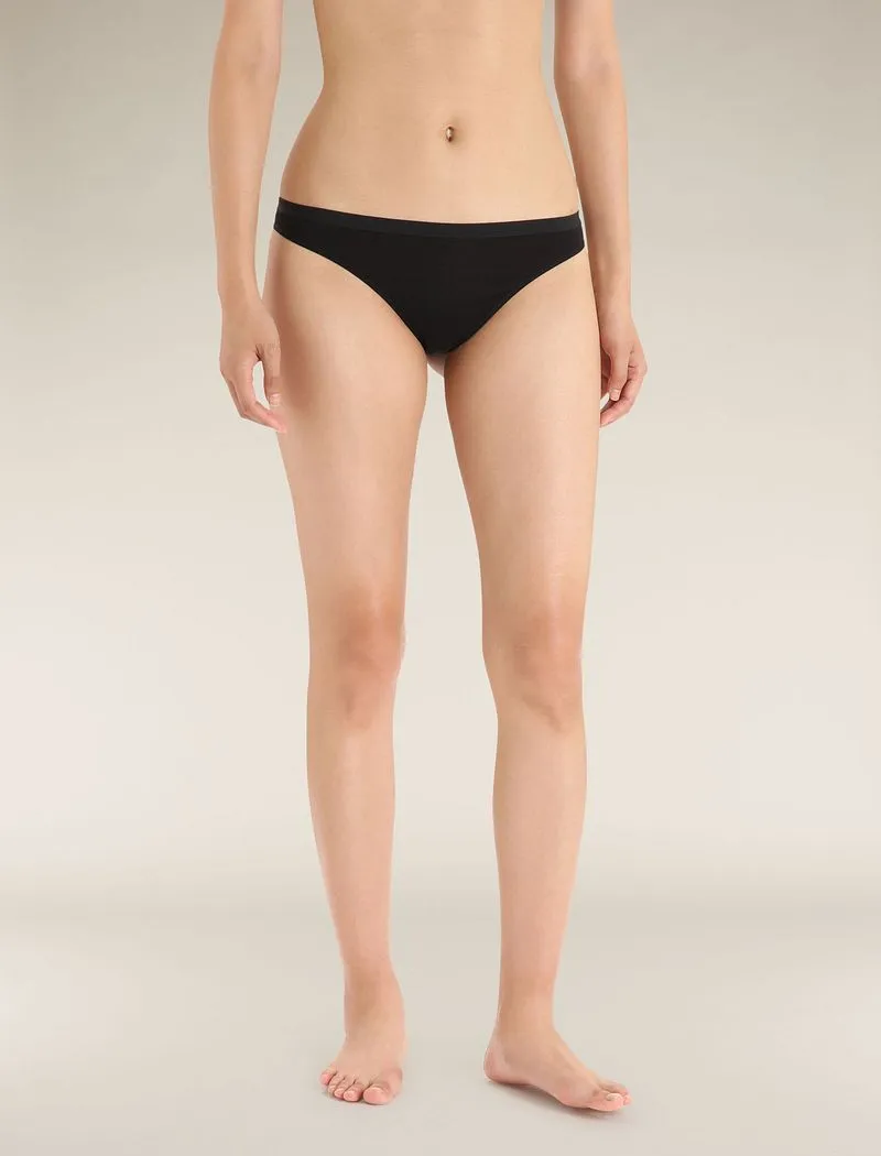 Icebreaker Merino 150 Siren Thong - Woman - Black - Size M sold by Icebreaker