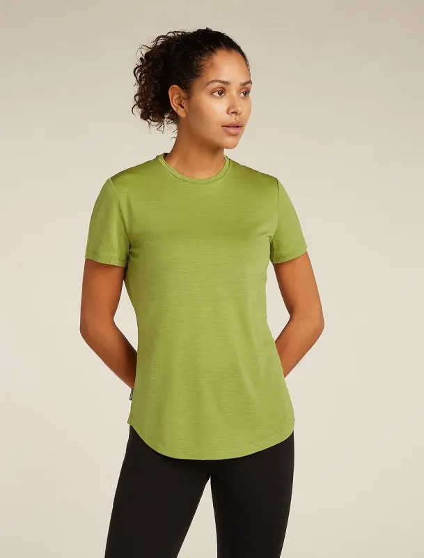 Icebreaker Merino Blend 125 Cool-Lite™ Sphere Short Sleeve T-Shirt - Woman - Olive - Size S sold by Icebreaker