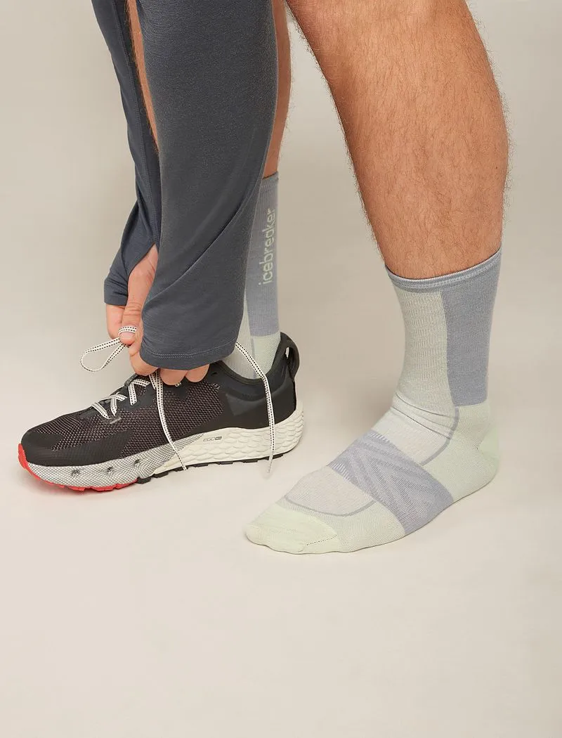 Icebreaker Merino Blend Run+ Ultralight Crew Socks - Man - Ashen/alloy - Size XL sold by Icebreaker