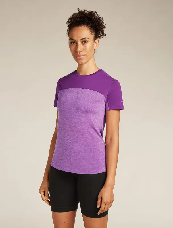 Icebreaker 125 Cool-Lite™ Merino Blend Sphere III T-Shirt Color Block - Woman - Passion Heather/passion - Size S sold by Icebreaker
