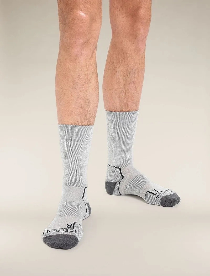 Icebreaker Merino Hike+ Medium Crew Socks - Man - Blizzard Heather - Size S sold by Icebreaker