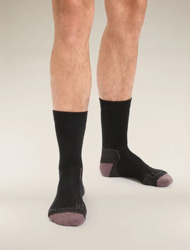 Icebreaker Merino Hike+ Medium Crew Socks - Man - Black/mink - Size S sold by Icebreaker
