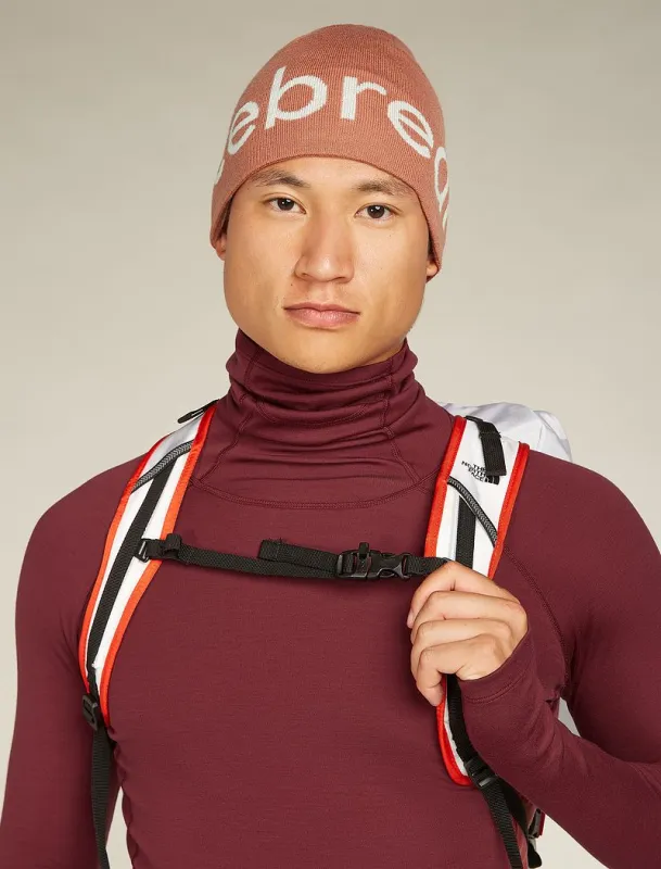 Merino Icebreaker Beanie - Man - Cedar Wood/ecru Hthr sold by Icebreaker
