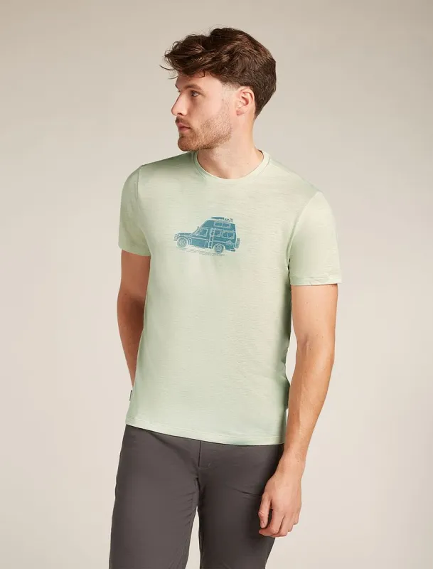 Icebreaker Merino 150 Tech Lite Short Sleeve T-Shirt Cosy Camper - Man - Ashen - Size XL sold by Icebreaker