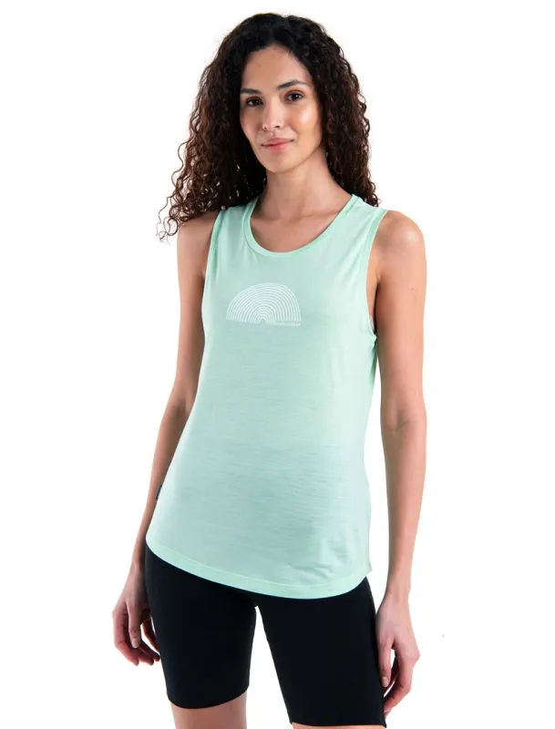 Icebreaker 125 Cool-Lite™ Merino Blend Sphere III Tank Summer Shine - Woman - Glass - Size XS made by Icebreaker
