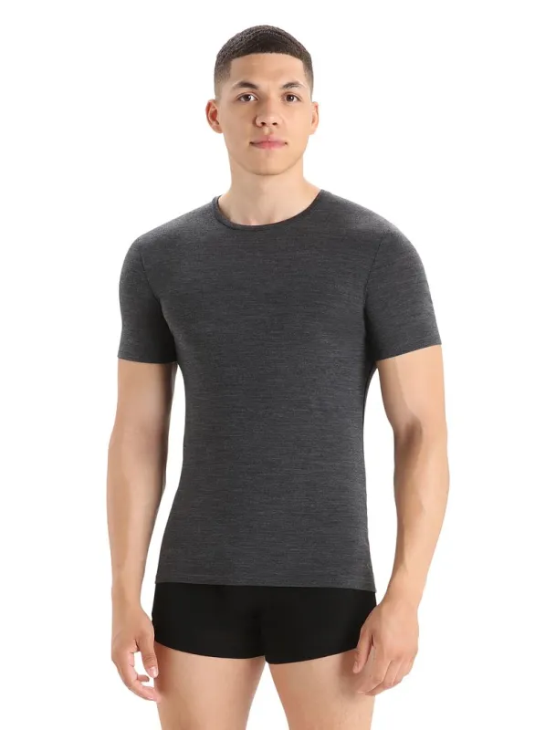Icebreaker Merino 150 Anatomica Short Sleeve Crew Top - Man - Jet Heather - Size L sold by Icebreaker