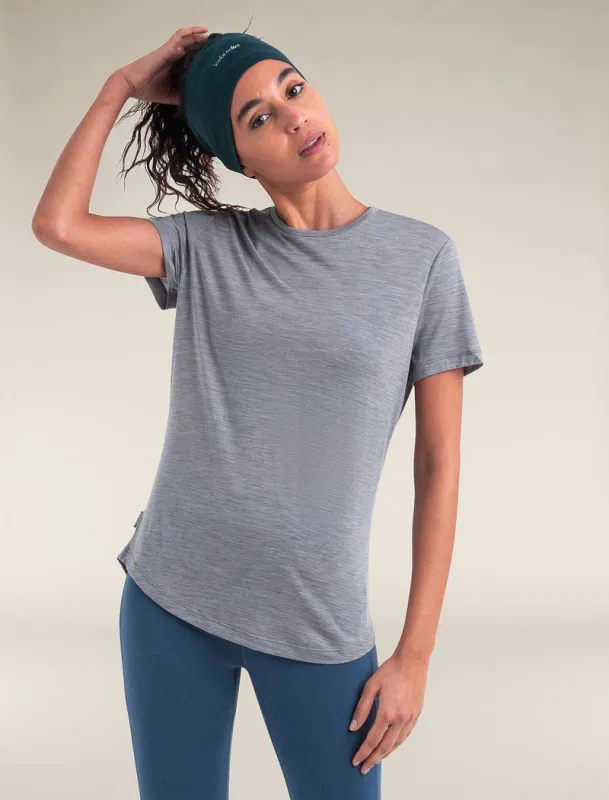 Icebreaker Merino Blend 125 Cool-Lite™ Sphere Short Sleeve T-Shirt - Woman - Metro Heather - Size L sold by Icebreaker