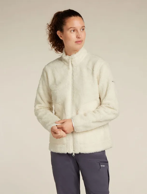 Icebreaker Merino Blend 960 RealFleece™ High Pile Long Sleeve Zip Jacket - Woman - Undyed - Size S sold by Icebreaker