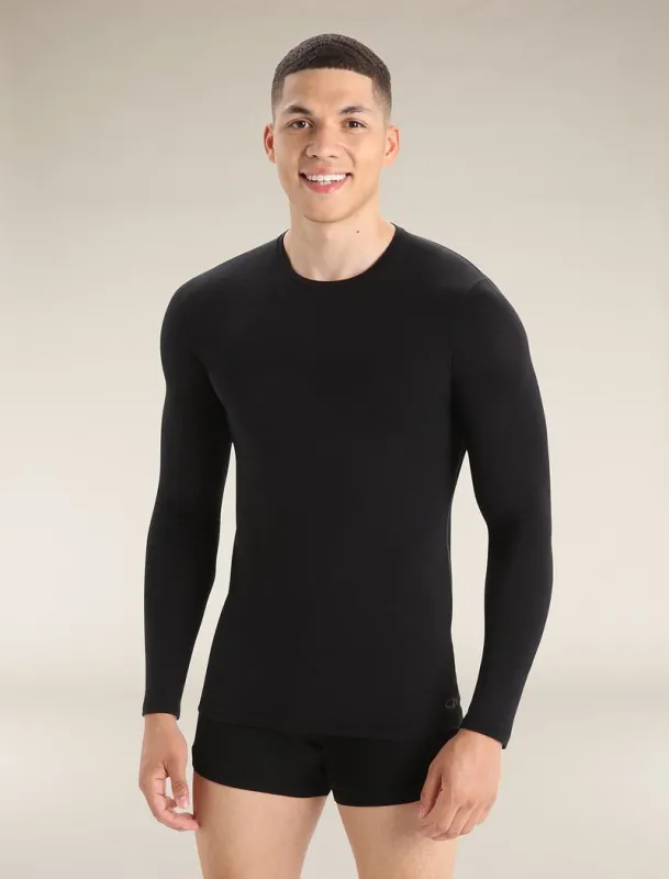 Icebreaker Merino 150 Anatomica Long Sleeve Crew Top - Man - Black - Size XXL made by Icebreaker