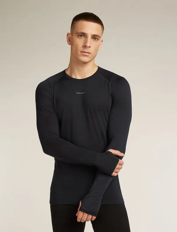 Icebreaker Merino Blend 125 ZoneKnit™ Long Sleeve Crew Thermal Top - Man - Black - Size M sold by Icebreaker