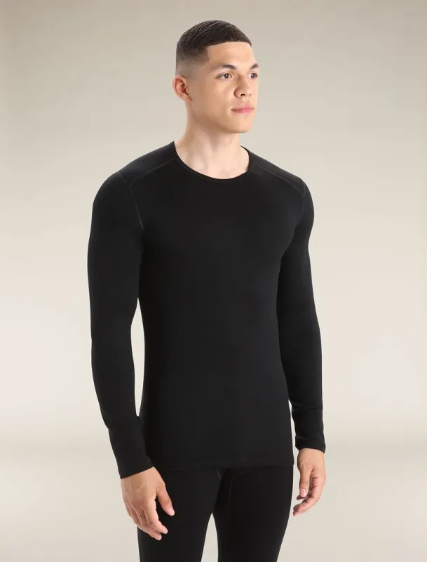 Icebreaker Merino 260 Tech Long Sleeve Crew Thermal Top - Man - Black - Size S sold by Icebreaker