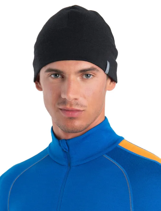 Icebreaker Merino 260 Ridge Beanie - Man - Black sold by Icebreaker
