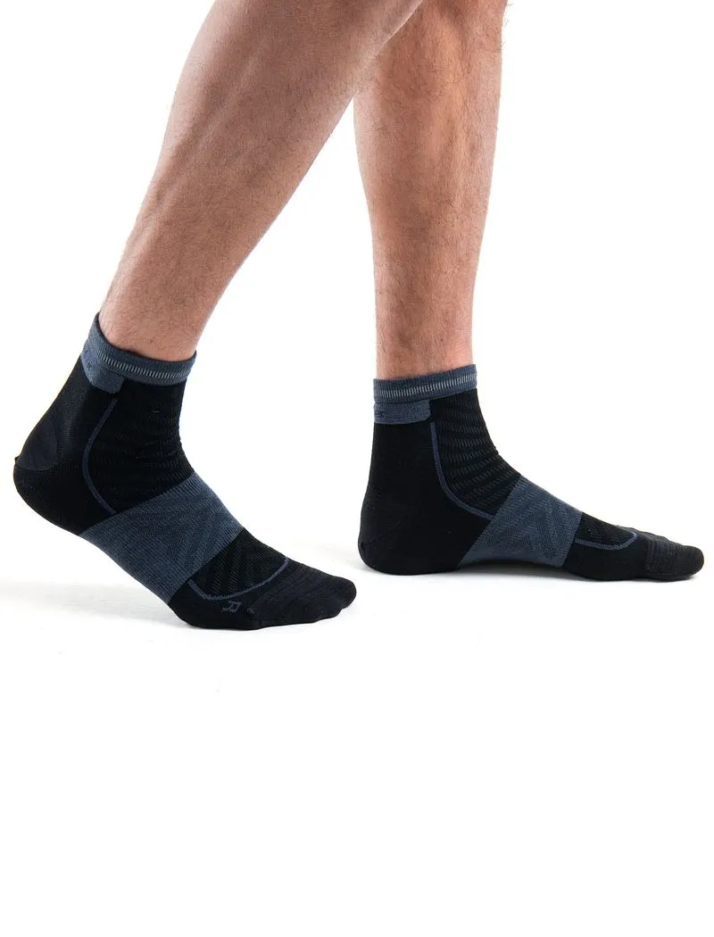 Icebreaker Merino Blend Run+ Ultralight Mini Socks - Man - Black/graphite - Size XL sold by Icebreaker