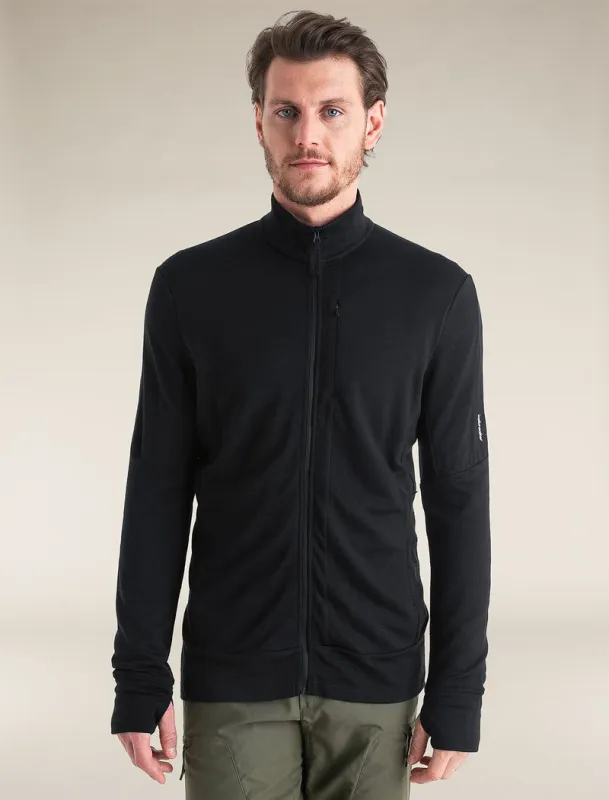 Icebreaker Merino 260 Quantum Long Sleeve Zip Jacket - Man - Black - Size M sold by Icebreaker