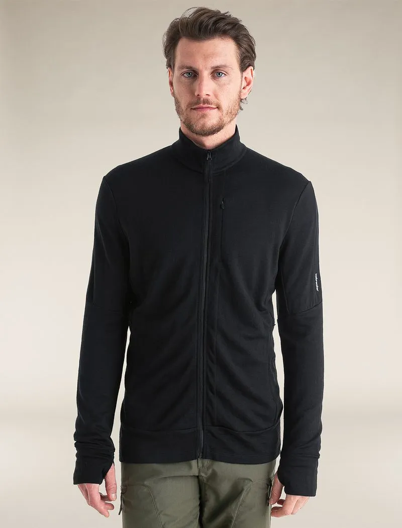 Icebreaker Merino 260 Quantum Long Sleeve Zip Jacket - Man - Black - Size M sold by Icebreaker