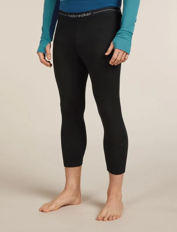 Icebreaker Merino 200 ZoneKnit™ 3/4 Thermal Leggings - Man - Black - Size L sold by Icebreaker