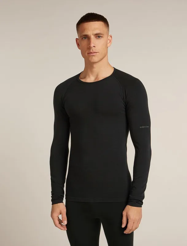 Icebreaker Merino Blend 260 ZoneKnit™ Seamless  Long Sleeve Crew Thermal Top - Man - Black - Size XL sold by Icebreaker