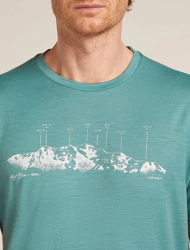 Icebreaker Merino 150 Tech Lite Short Sleeve T-Shirt The Peaks - Man - Hydro - Size S sold by Icebreaker product image thumbnail 5