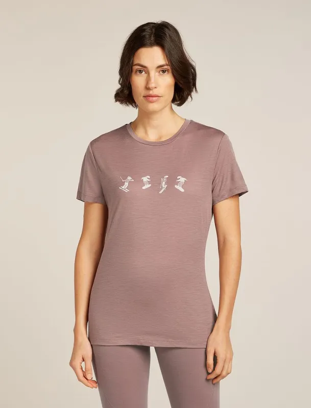 Icebreaker Merino 150 Tech Lite Short Sleeve T-Shirt Snow Day - Woman - Summit - Size XS sold by Icebreaker