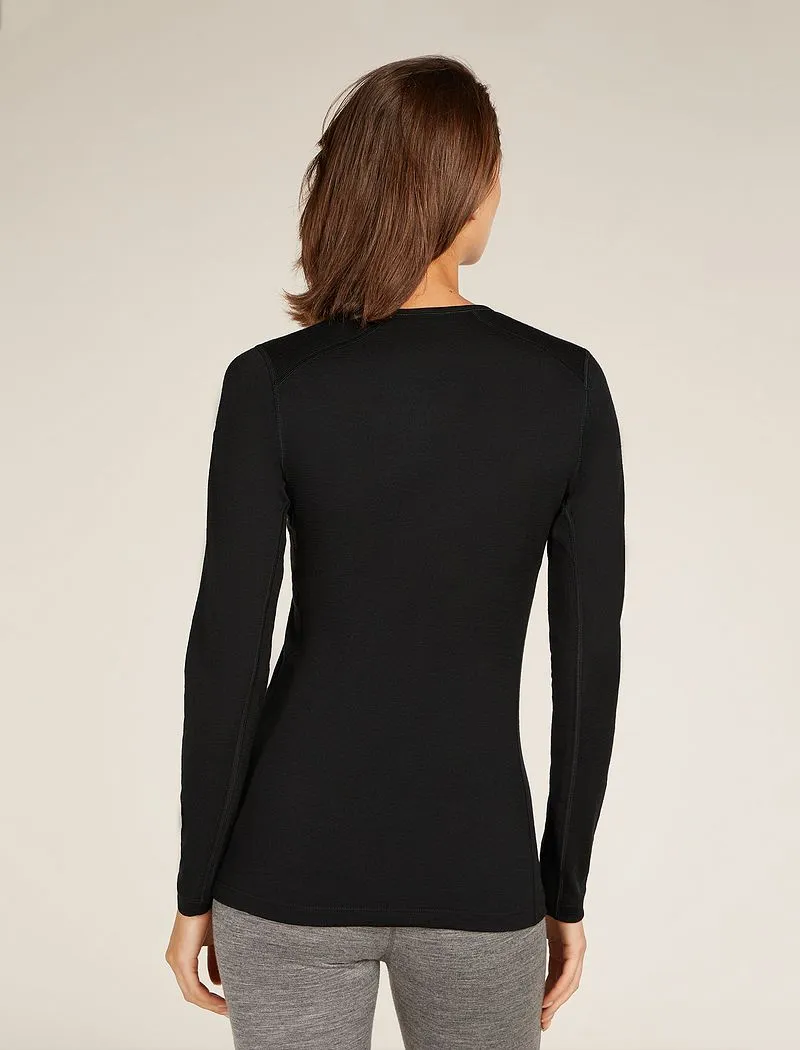 Icebreaker Merino 200 Oasis Long Sleeve Crew Thermal Top - Woman - Black Unboxed - Size S sold by Icebreaker product image thumbnail 2