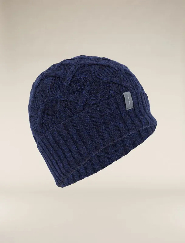 Icebreaker Merino Cable Knit Beanie - Man - Midnight Navy/royal Navy sold by Icebreaker